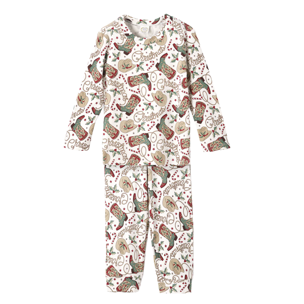 TESA BABE BOY'S HOLIDAY HOEDOWN KIDS LS PAJAMA SET