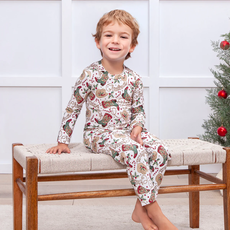 TESA BABE BOY'S HOLIDAY HOEDOWN KIDS LS PAJAMA SET