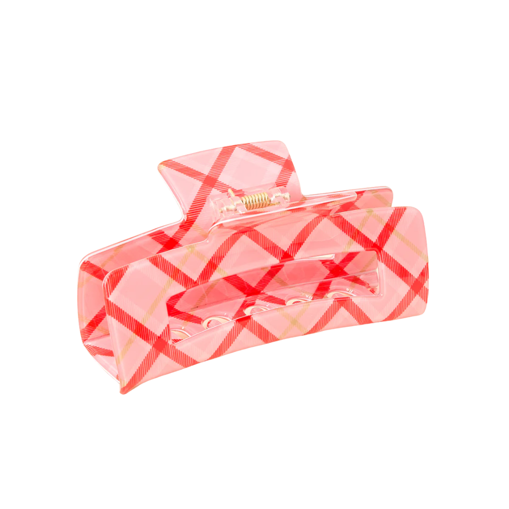 THE DARLING EFFECT FESTIVE PLAID CLAW CLIP