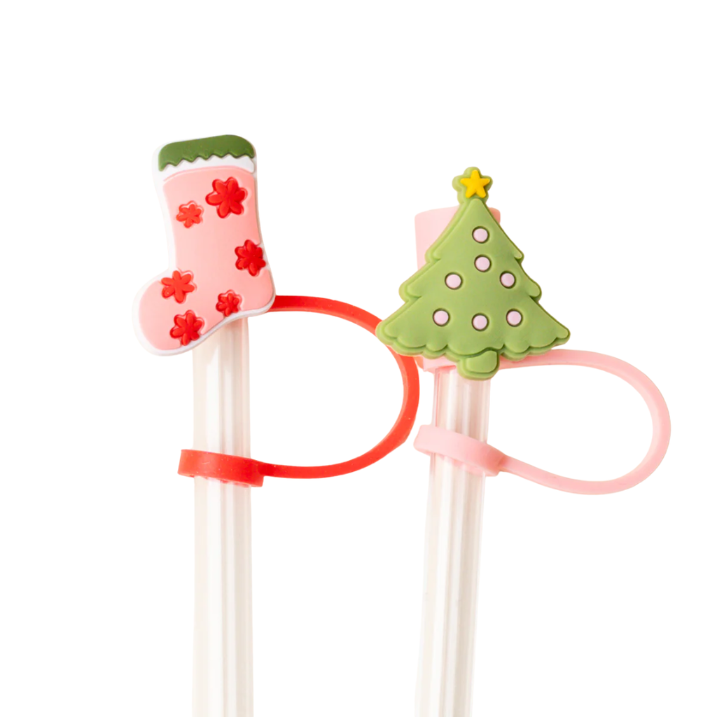 THE DARLING EFFECT STRAW TOPPER SET NAUGHTY OR NICE