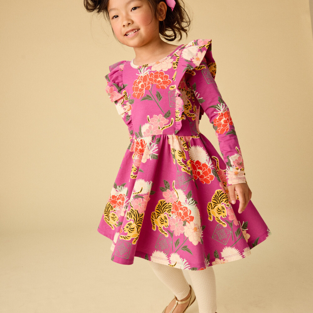 GIRL'S RUFFLE SHOULDER BALLET DRESS