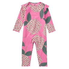GIRL'S RUFFLE SHOULDER ROMPER