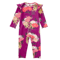 GIRL'S RUFFLE SHOULDER ROMPER