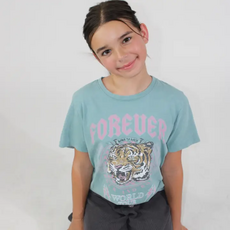 PAPER FLOWER GIRL'S FOREVER WORLD TOUR TIGER T-SHIRT