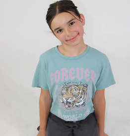 PAPER FLOWER GIRL'S FOREVER WORLD TOUR TIGER T-SHIRT