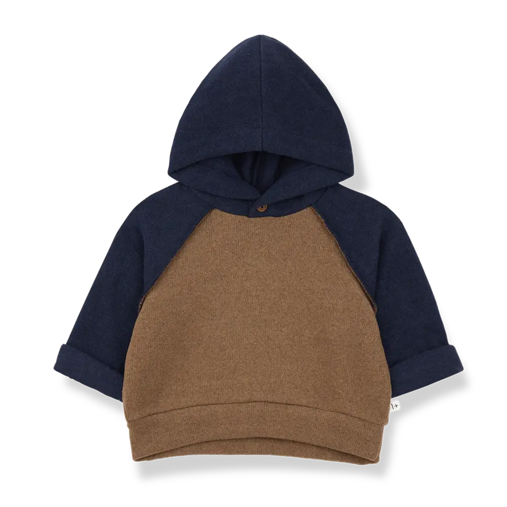 1+IN THE FAMILY HAKON BOY'S HOODED SWEATER CASTAGNA