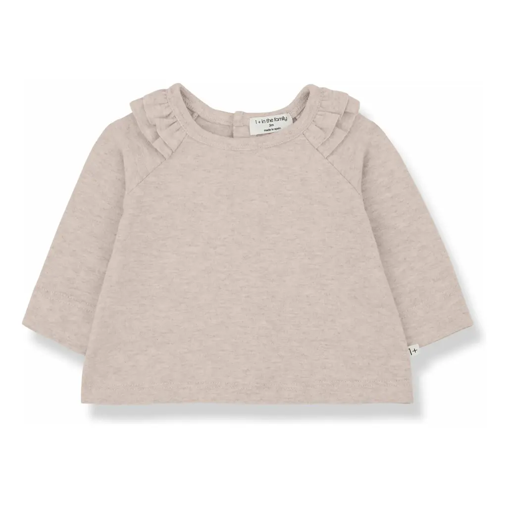 1+IN THE FAMILY BRIGITTE GIRL'S L/S SHIRT NUDE