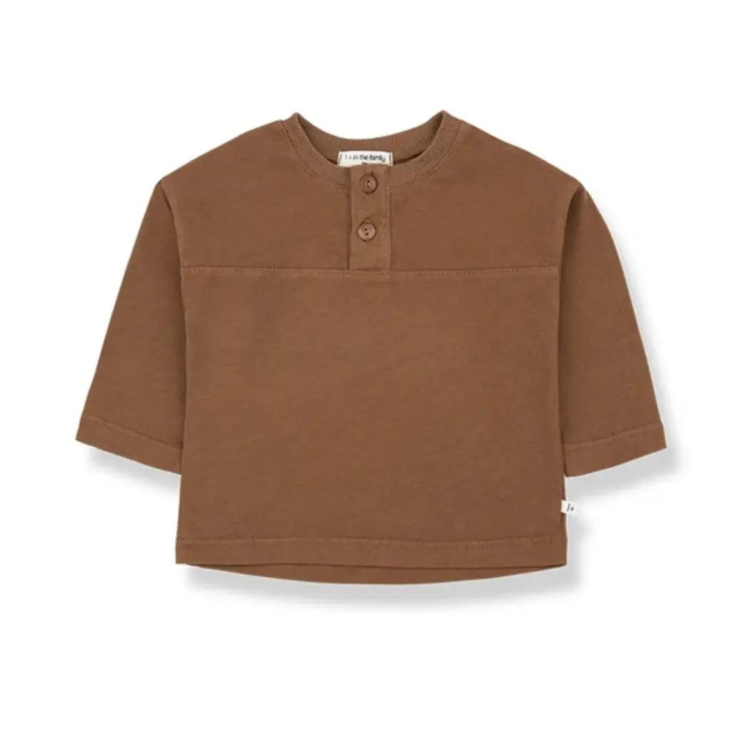 1+IN THE FAMILY JAN BOY'S HENLEY L/S SHIRT CASTAGNA