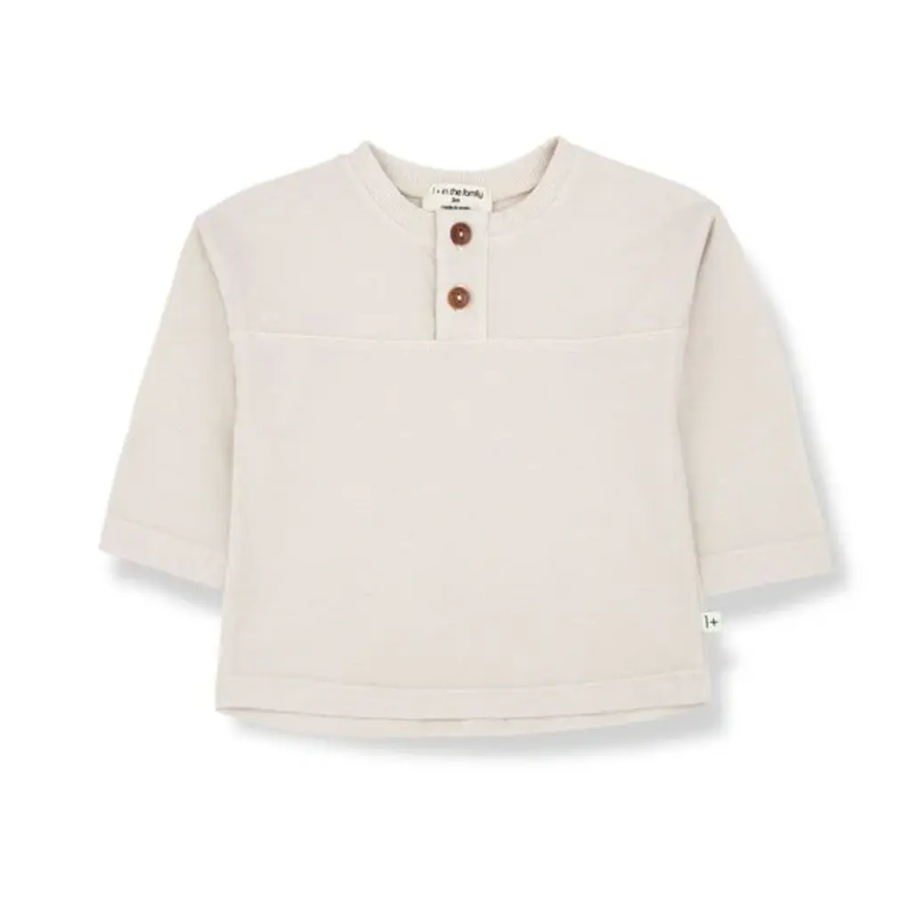 1+IN THE FAMILY JAN BOY'S HENLEY L/S SHIRT RICE