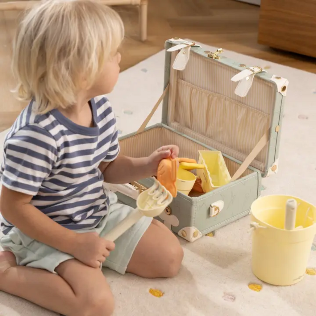 COCO VILLAGE VEGAN LEATHER PLAY SUITCASE-OCEAN