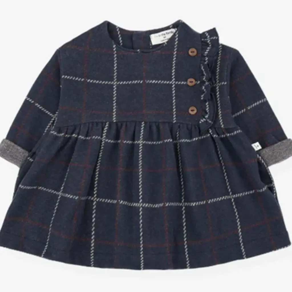 1+IN THE FAMILY PATRICIA GIRLS DARK BLUE DRESS