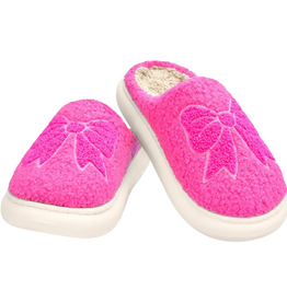 ISCREAM PINK COZY BOW SLIPPERS