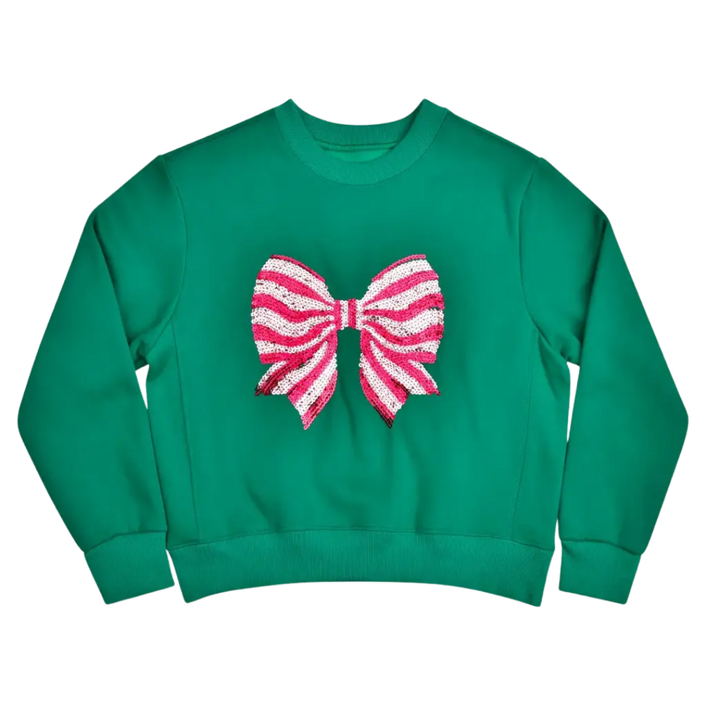 ISCREAM BOW SEQUINS SWEATSHIRT