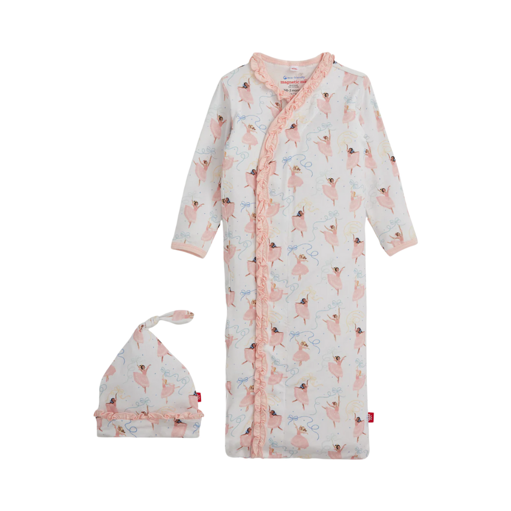 Magnetic  Me PRETTY PLIES MODAL GOWN + HAT W/ RUFF