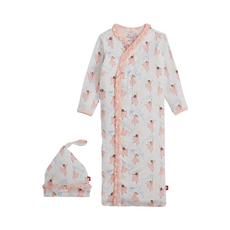 Magnetic  Me PRETTY PLIES MODAL GOWN + HAT W/ RUFF