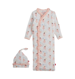 Magnetic  Me PRETTY PLIES MODAL GOWN + HAT W/ RUFF