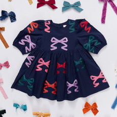 PINK CHICKEN girls brooke dress - multi bow applique