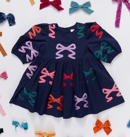 PINK CHICKEN girls brooke dress - multi bow applique