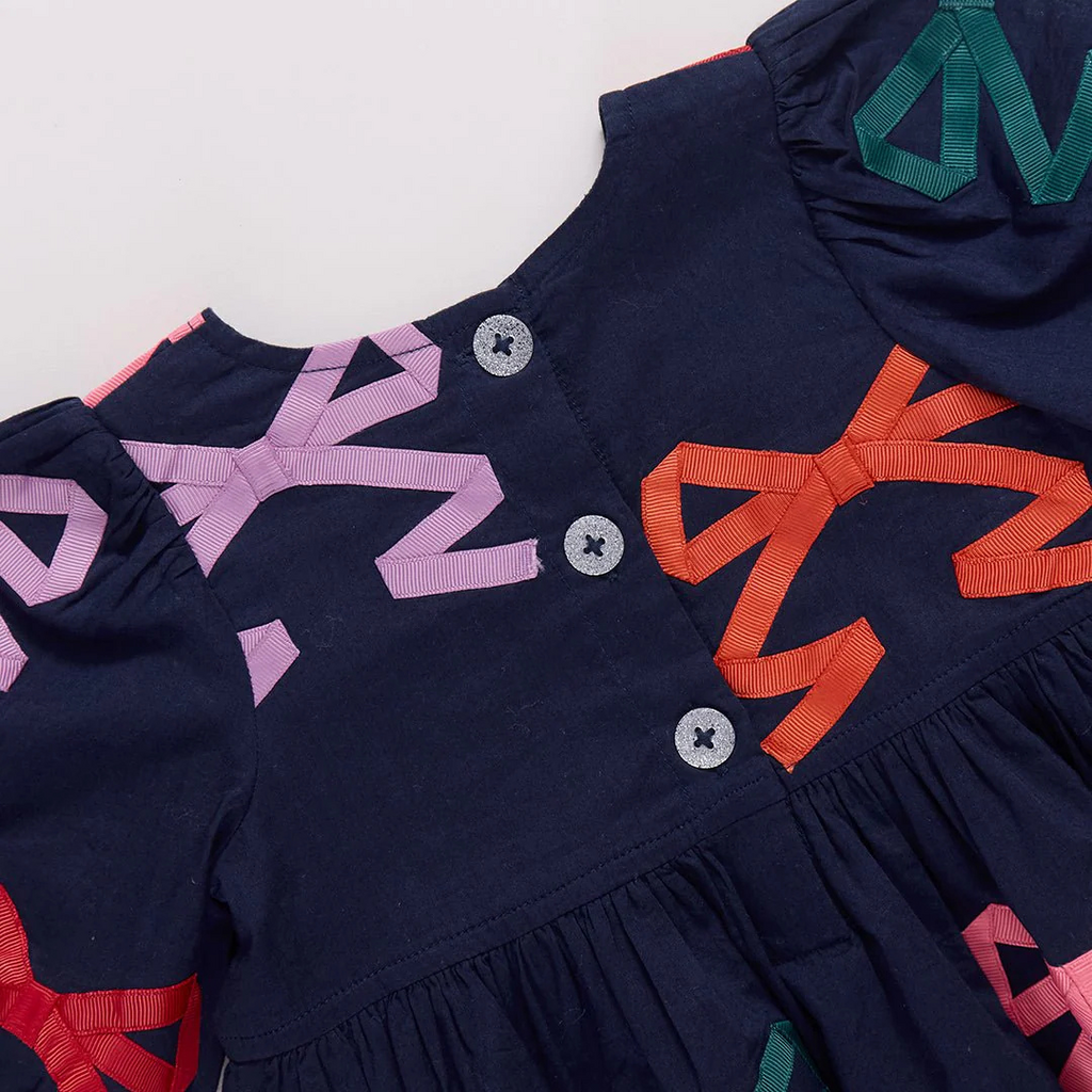 PINK CHICKEN girls brooke dress - multi bow applique