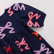 PINK CHICKEN baby girls brooke dress set - multi bow applique