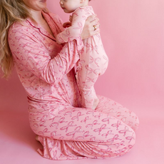PINK CHICKEN womens bamboo pj set - candy cane bows