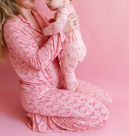 PINK CHICKEN womens bamboo pj set - candy cane bows