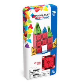 MAGNATILES MICROMAGS 26 PC TRAVEL SET BOLD COLORS