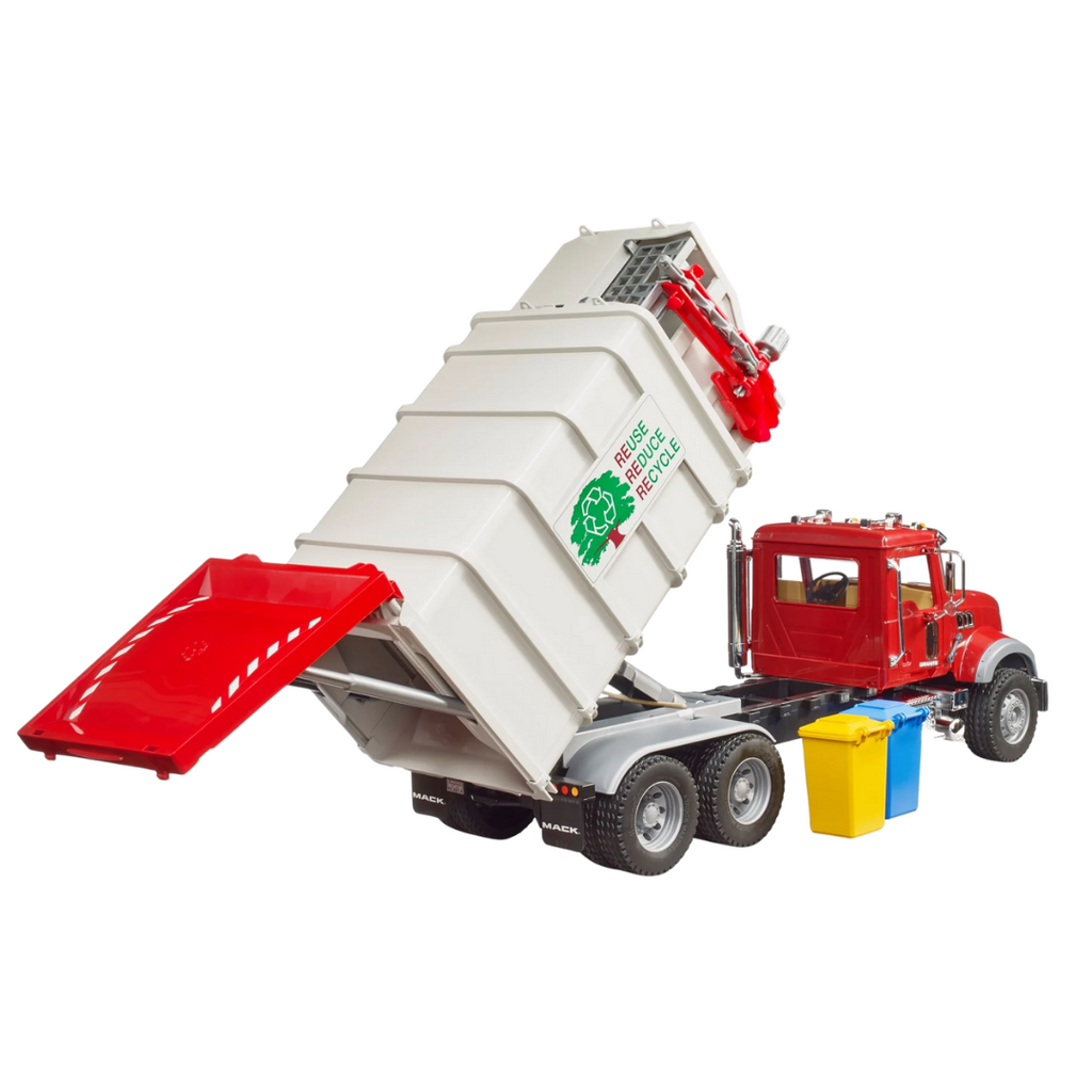 BRUDER MACK GRANITE SIDE LOADING GARBAGE TRUCK