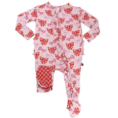 LEV BABY CATALINA RUFFLED ZIPPERED FOOTIE