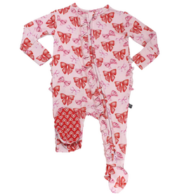LEV BABY CATALINA RUFFLED ZIPPERED FOOTIE