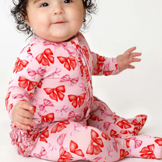 LEV BABY CATALINA RUFFLED ZIPPERED FOOTIE
