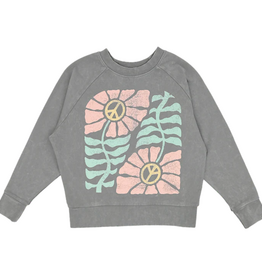 TINY WHALES INC GIRL'S BOXY SWEATSHIRT "PEACE KEEPER"