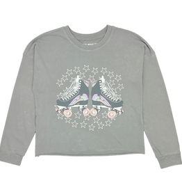 TINY WHALES INC GIRL'S OVERSIZED LS TEE "GOOD TIMES ROLL"