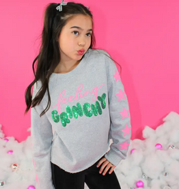 PAPER FLOWER GIRL'S SEQUINS FEELING GRINCHY  SWEATSHIRT