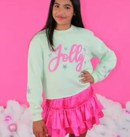 PAPER FLOWER GIRL'S JOLLY & RHINESTONE STARS SWEATSHIRT