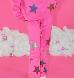 PAPER FLOWER GIRL'S SEQUIN STARS APPLIQUE PANTS