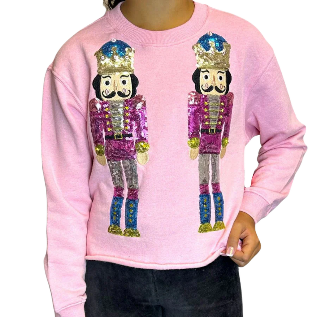 PAPER FLOWER GIRL'S SEQUIN NUTCRACKER SWEATSHIRT