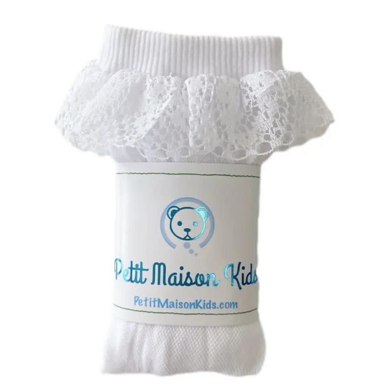 PETITE MAISON KIDS LANA RUFFLE KNEE HIGH SOCKS