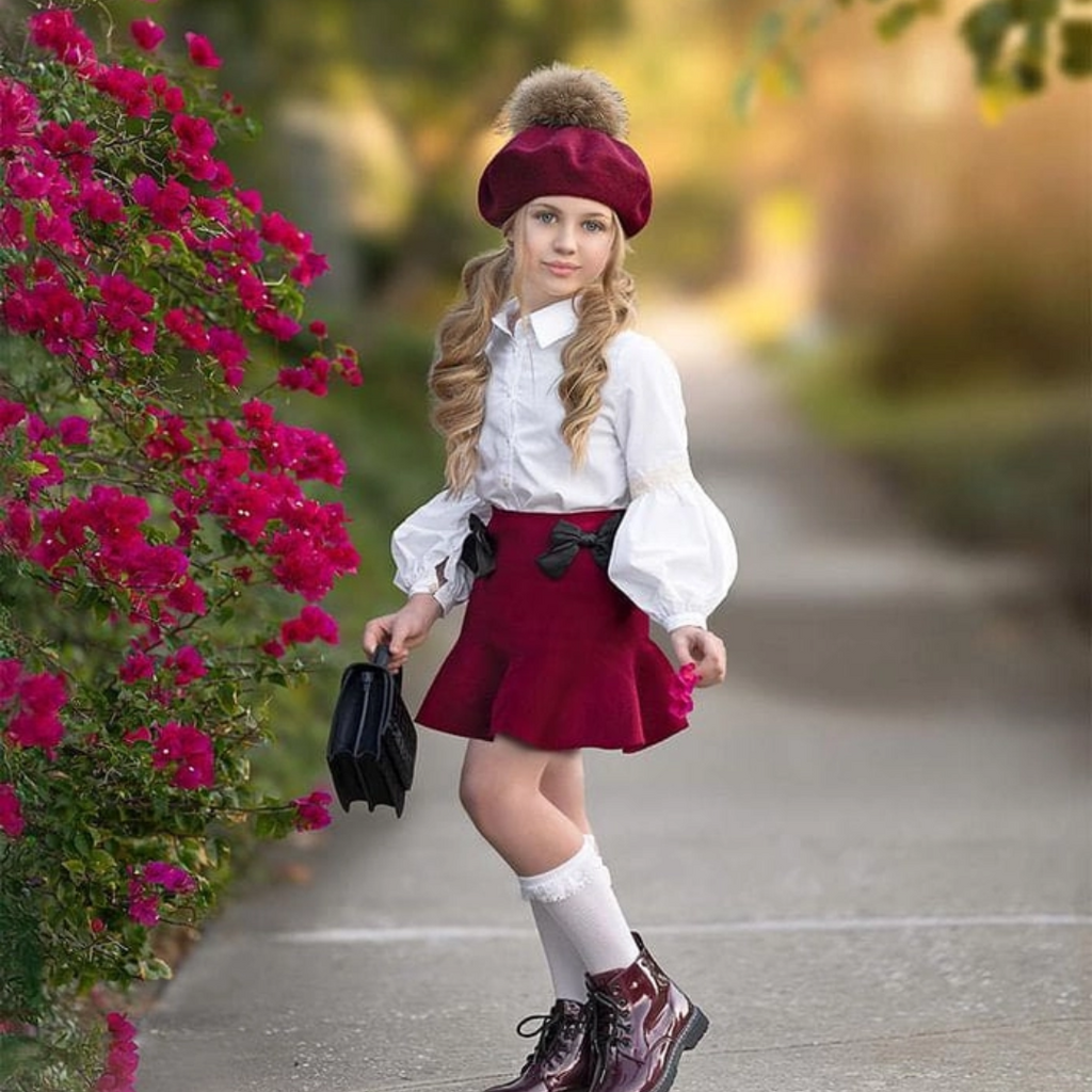 PETITE MAISON KIDS LANA RUFFLE KNEE HIGH SOCKS