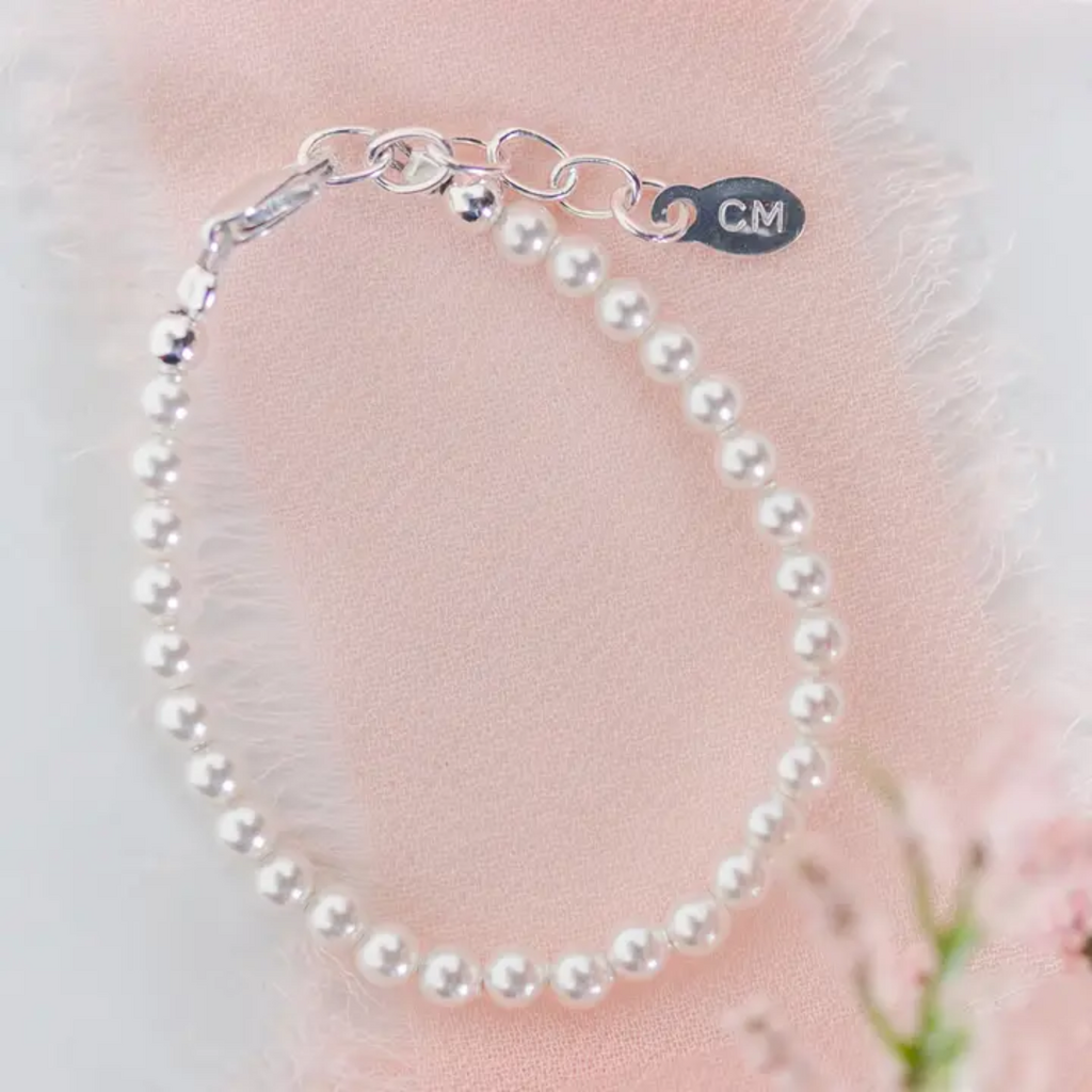 CHERISHED MOMENTS SERENITY 2- STERLING SIL. PEARL BRACELET -SM-0-12M