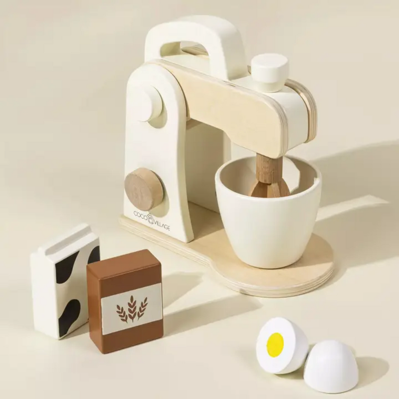 COCO VILLAGE WOODEN STAND MIXER & ACCESSORIES