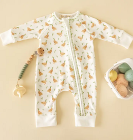 LUNA+ARLO MEADOWLAND MALLARDS ZIPPER PLAYSUIT