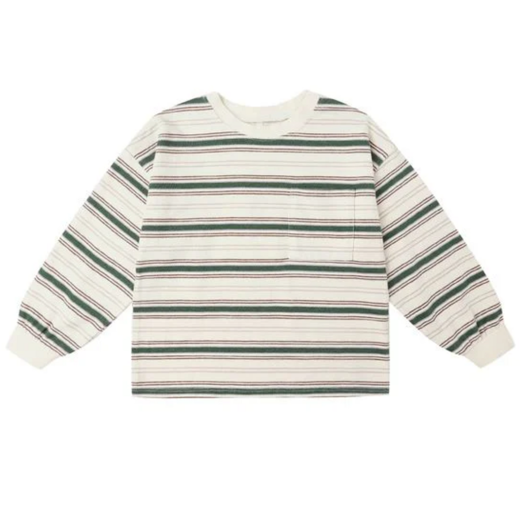 Rylee + Cru Inc. RELAXED LONG SLEEVE TEE || RETRO STRIPE