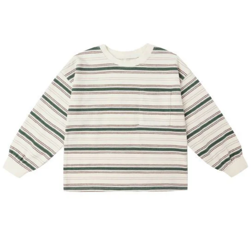 Rylee + Cru Inc. RELAXED LONG SLEEVE TEE || RETRO STRIPE
