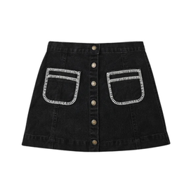 Rylee + Cru Inc. DENVER MINI SKIRT || WASHED BLACK