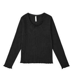 Rylee + Cru Inc. RIBBED LONG SLEEVE || BLACK