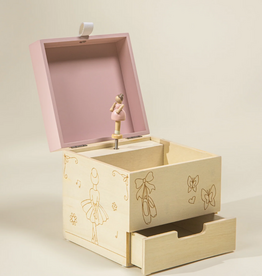 COCO VILLAGE WOODEN MUSICAL SOUVENIER BOX - BALLERINA