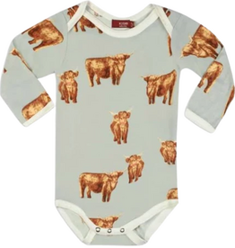 MILKBARN BAMBOO LS ONE PIECE - HIGHLAND COW
