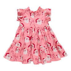 PINK CHICKEN girls jennifer dress - pink candy cane santa