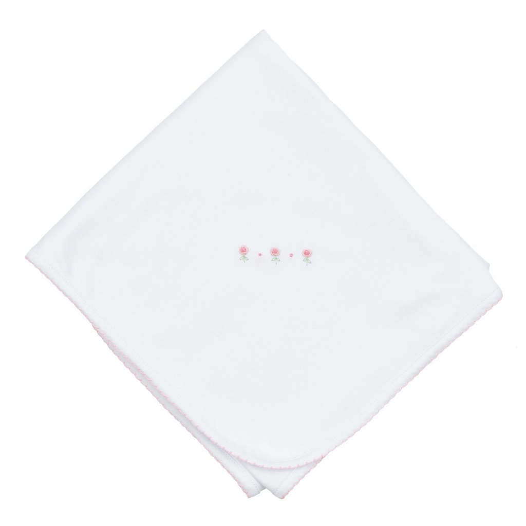 MAGNOLIA BABY JULIETTE'S CLASSICS PINK RECEIVING BLANKET